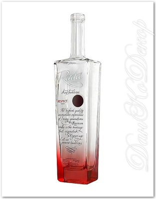 satın al Metal Etiket Rum Cam Şişe ile 750ml Fantezi Rum Şişe Yuvarlak Şekil online manufacture