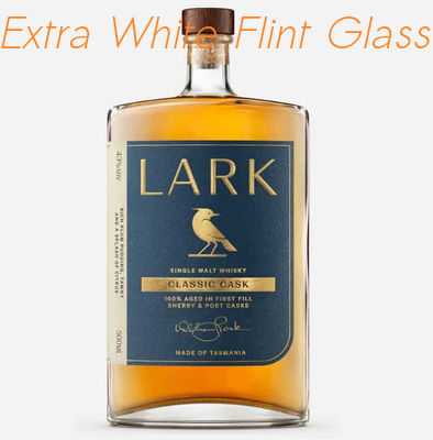 İyi fiyat 500 ml Flint Flask Mini Spirit Şişe 28 mm BVP STD Kırmızı Boyun Kristal Beyaz çevrimiçi