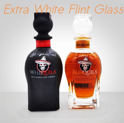 satın al 200ml Kişiselleştirilmiş Dikdörtgen Likör Şişesi Kurşunsuz Flint Cam Süper Beyaz online manufacture