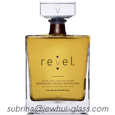 İyi fiyat Ekstra Anejo, Reposado, Gümüş Tekila Cam Şişe, Cam Tıpalı Süper Flint Cam Şişe çevrimiçi