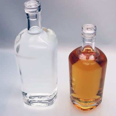 İyi fiyat Ağır Bazlı Flint Şeffaf Cam Likör Şişeleri 375ml 1000ml Ekstra Beyaz çevrimiçi