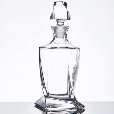 İyi fiyat Clear Twist Likör Dekantör Şişesi 750ml Likör Cam Dekantörler, Tıpalı çevrimiçi